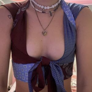Handmade recycle tie top